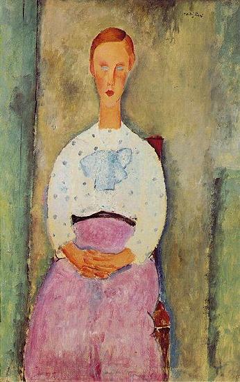 Amedeo Modigliani Jeune fille au corsage a pois